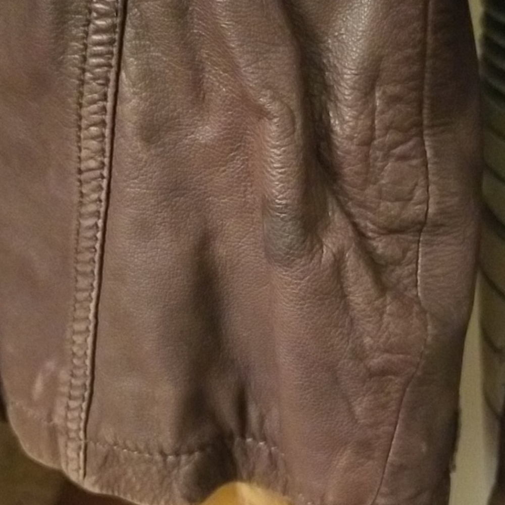 Maze deep burgundy leather jacket - Picture 7 of 8